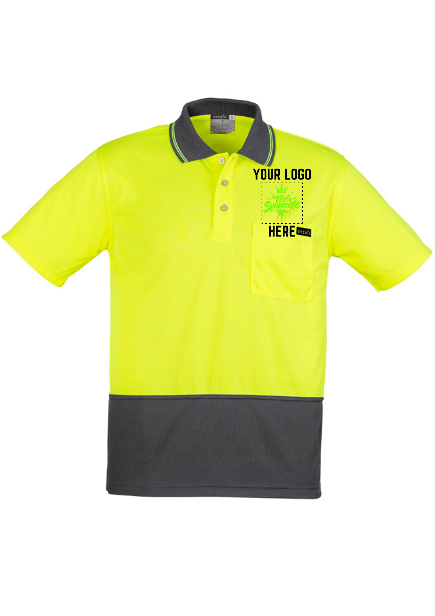Men's Hi-Vis Comfort Back Polo - SYZMIK
