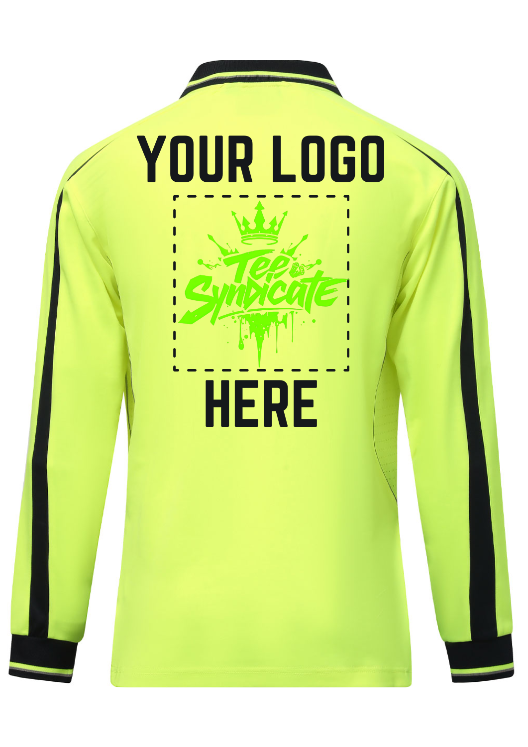 Hi-Vis Sustainable Cool-Breeze Long Sleeve Safety Polo - All Industrial Wear