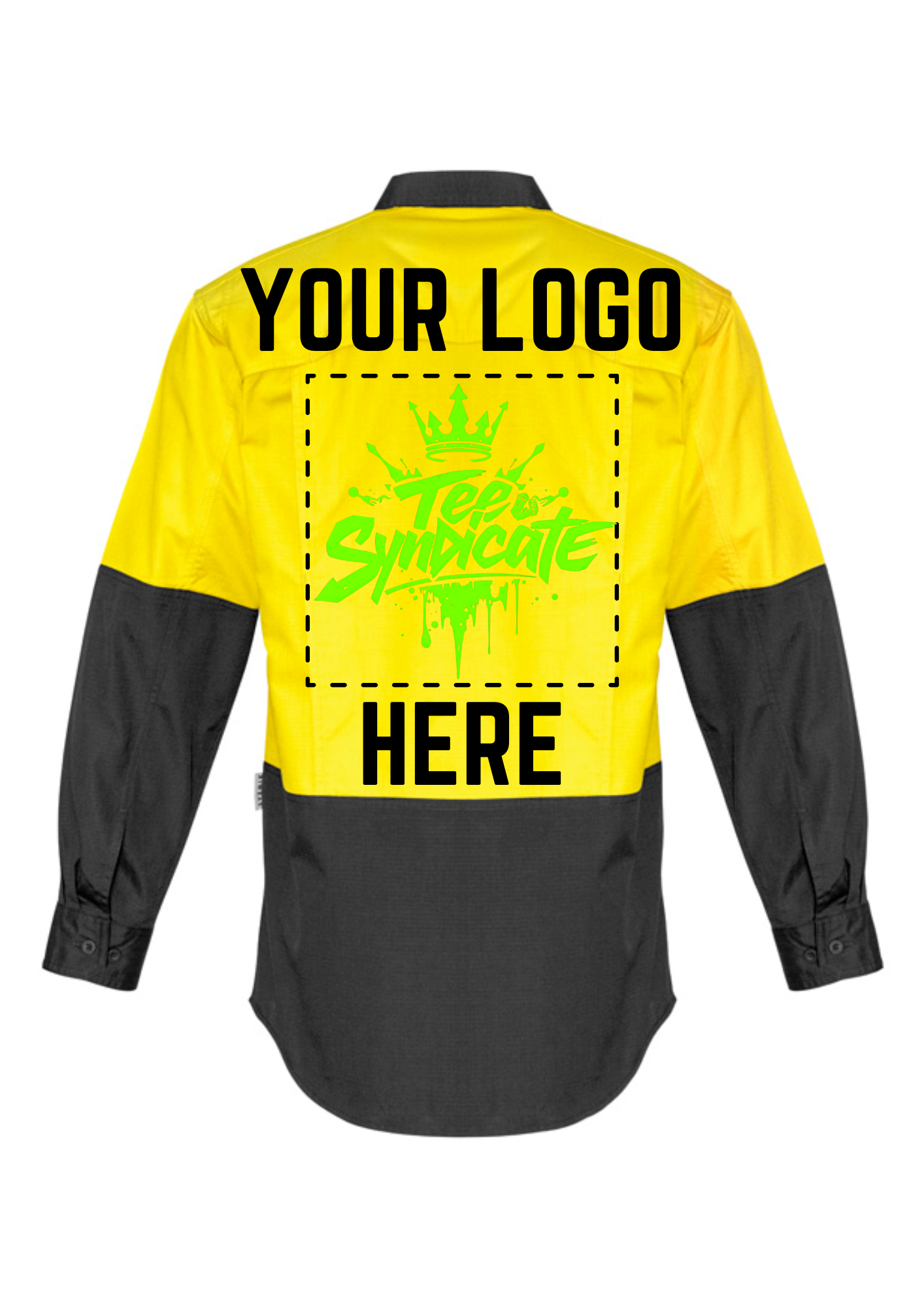 Men's Rugged Cooling Hi-Vis Long Sleeve Shirt - SYZMIK