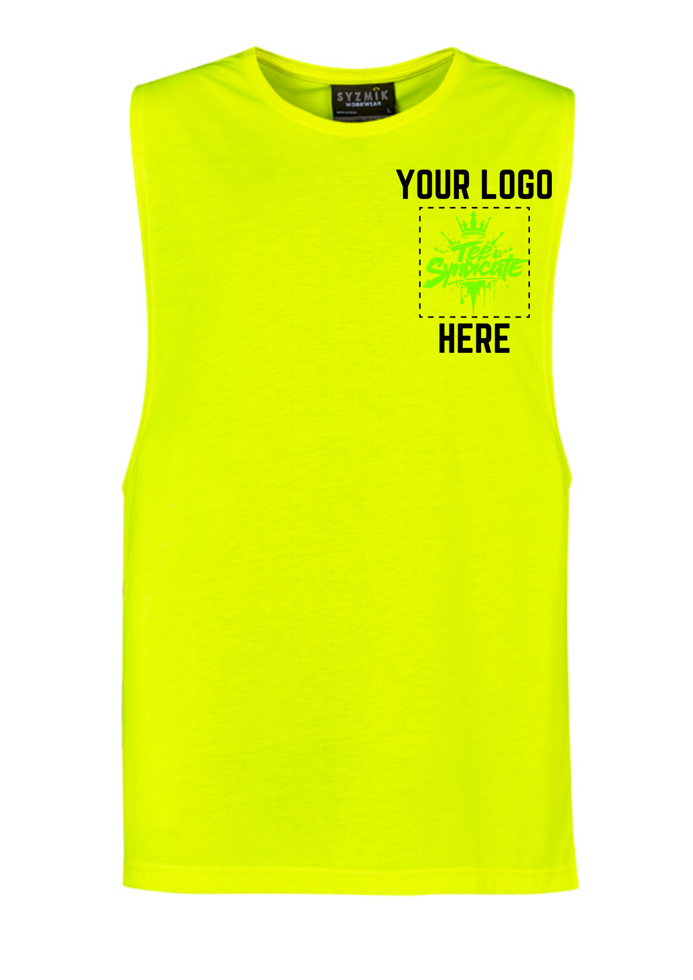 Men's Hi-Vis Sleeveless Tee - SYZMIK