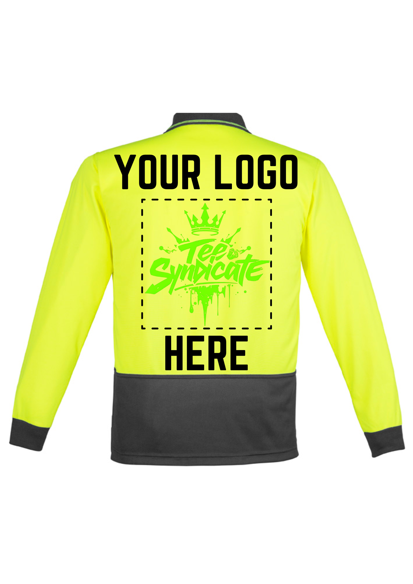 Unisex Hi-Vis Basic Long Sleeve Polo - SYZMIK