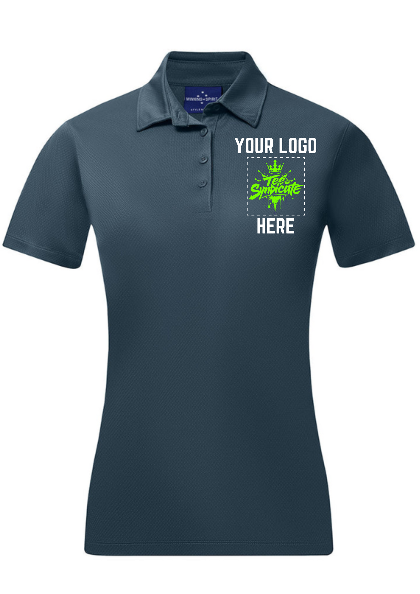 Ladies Sustainable Jacquard Knit Polo - Winning Spirit