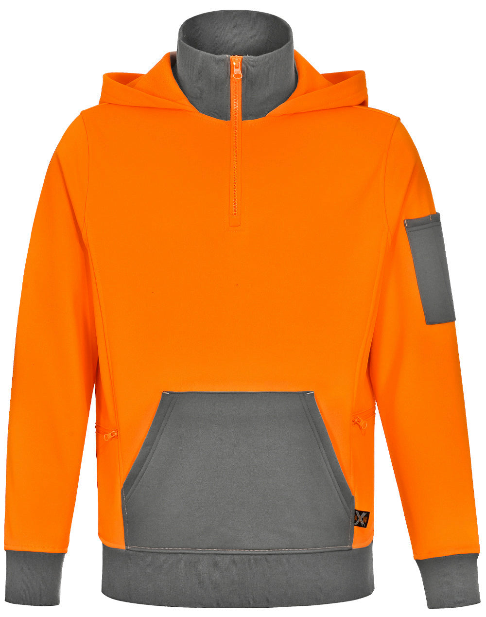 Hi Vis ¼ Zip Premium Fleece Hoodie - Unisex - All Industrial Wear