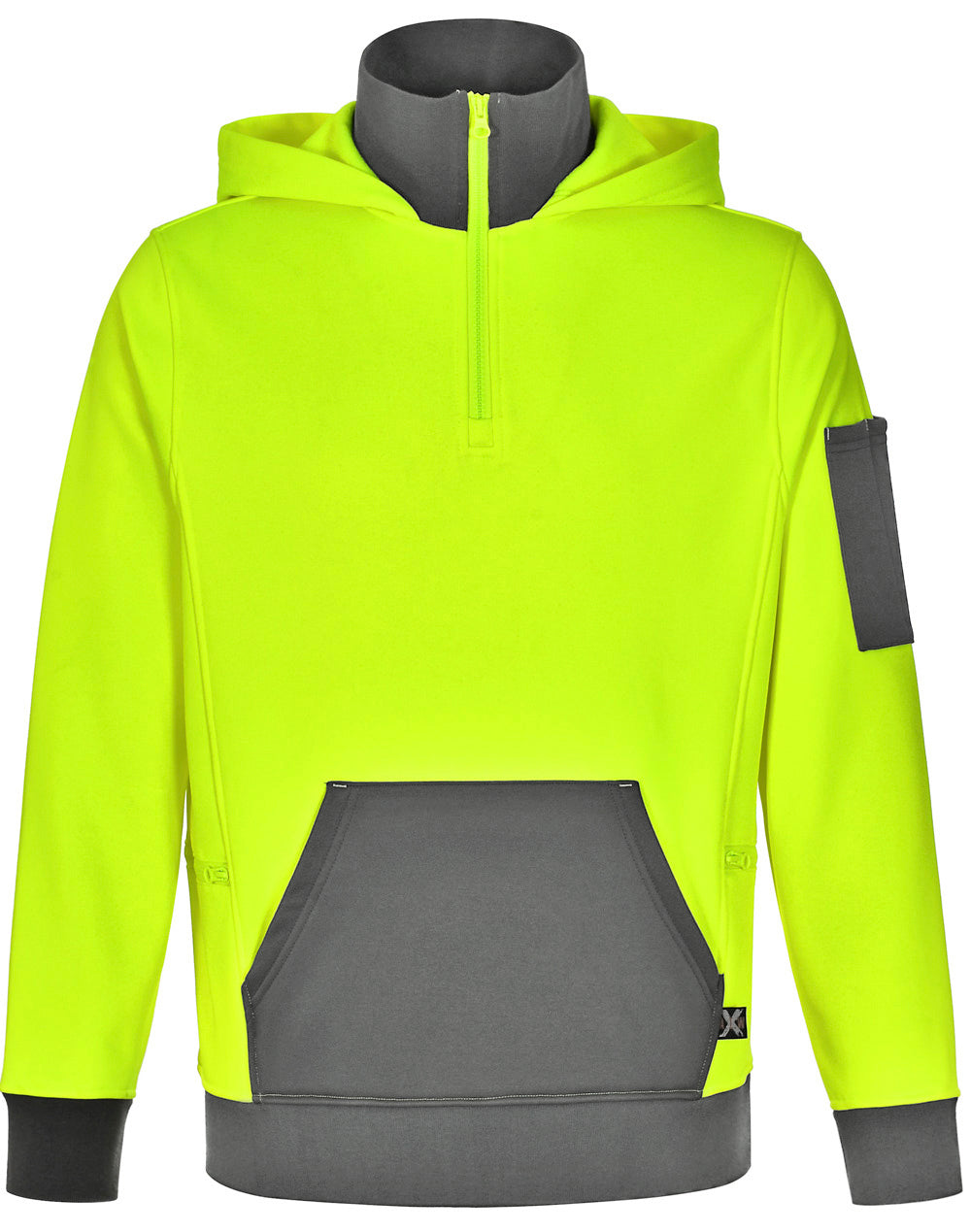 Hi Vis ¼ Zip Premium Fleece Hoodie - Unisex - All Industrial Wear