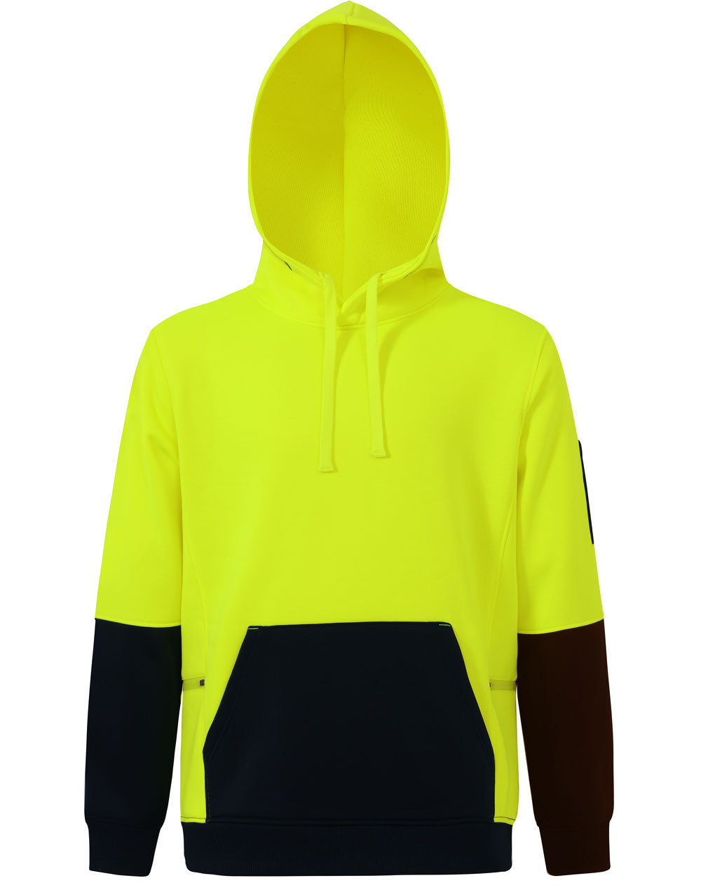 Hi-Vis Two Tone Water Resistant Fleece Hoodie - Unisex - All Industrial Wear