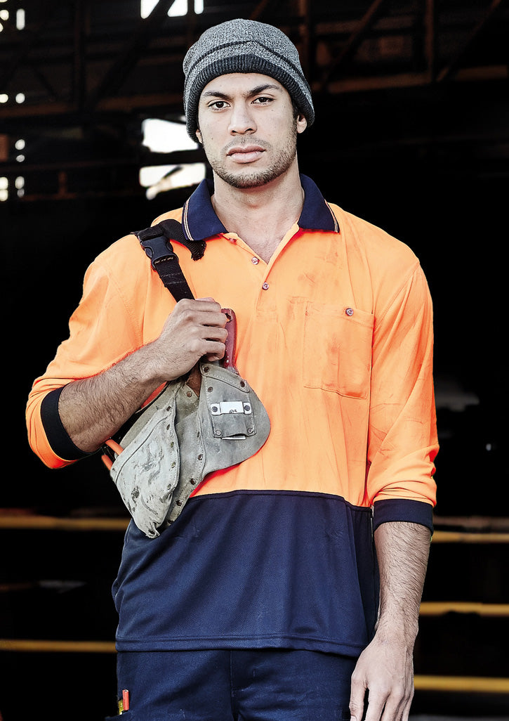 Unisex Hi-Vis Basic Long Sleeve Polo - SYZMIK