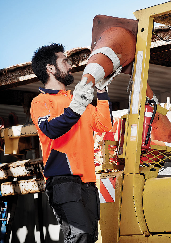 Men's Hi-Vis Squad Long Sleeve Polo - SYZMIK