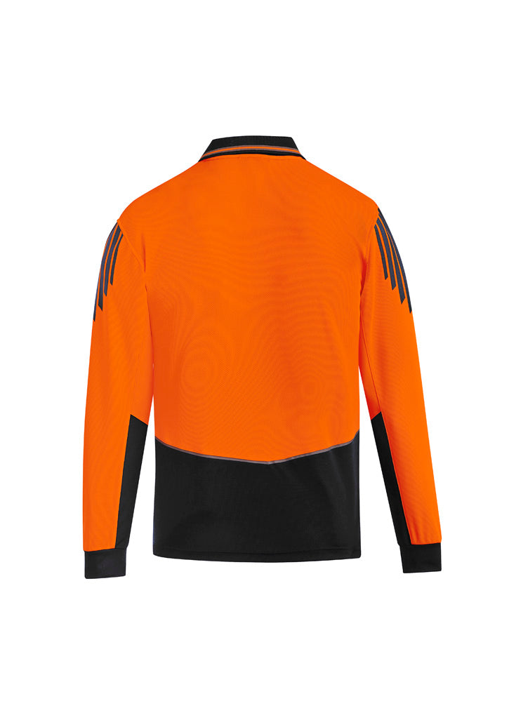 Men's Hi-Vis Flux Long Sleeve Polo - SYZMIK