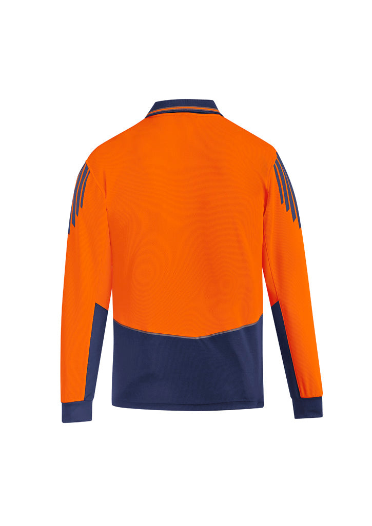 Men's Hi-Vis Flux Long Sleeve Polo - SYZMIK