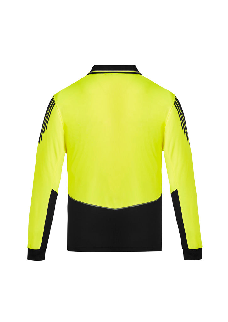 Men's Hi-Vis Flux Long Sleeve Polo - SYZMIK