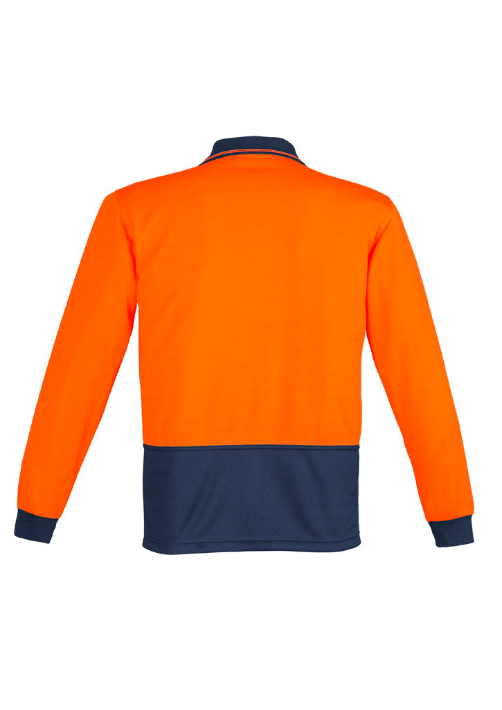 Men's Hi-Vis Comfort Back Long Sleeve Polo - SYZMIK