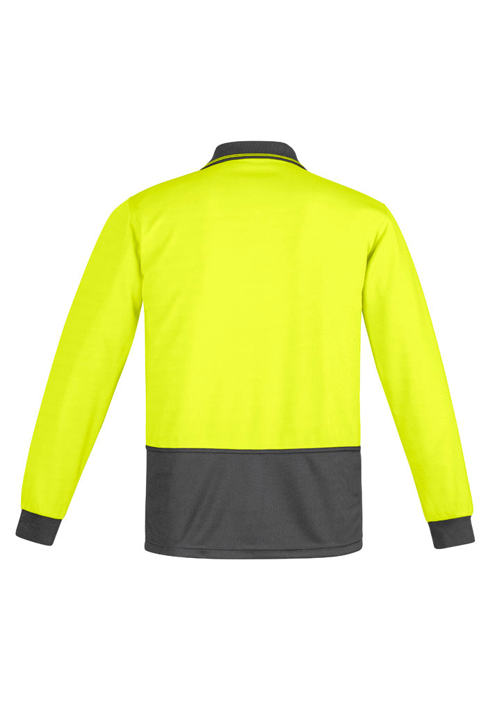 Men's Hi-Vis Comfort Back Long Sleeve Polo - SYZMIK