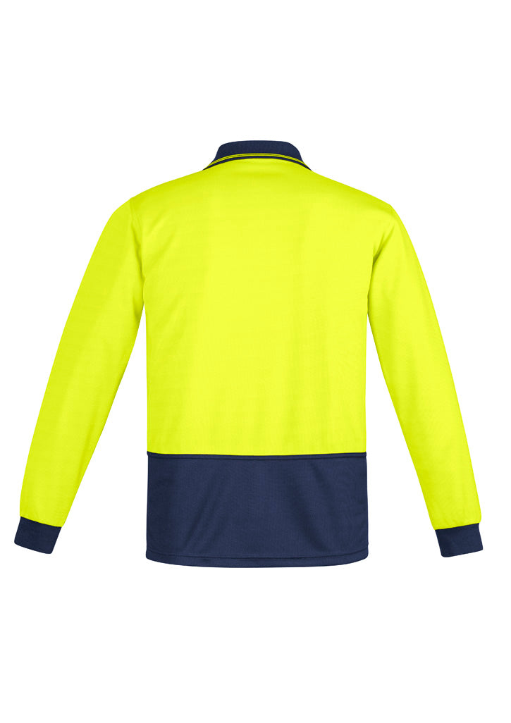 Men's Hi-Vis Comfort Back Long Sleeve Polo - SYZMIK