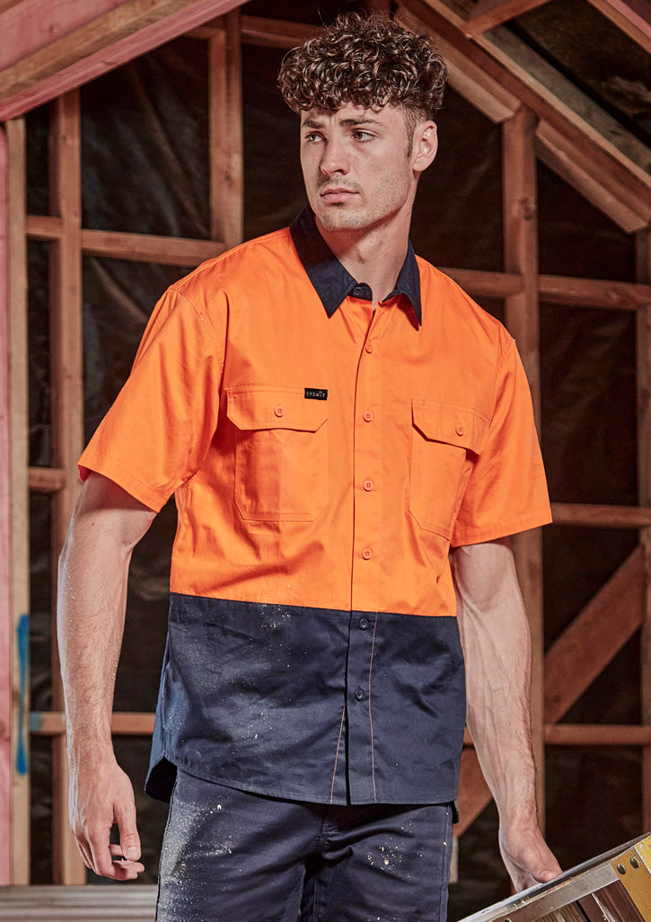 Men's Hi-Vis Short Sleeve Shirt - SYZMIK