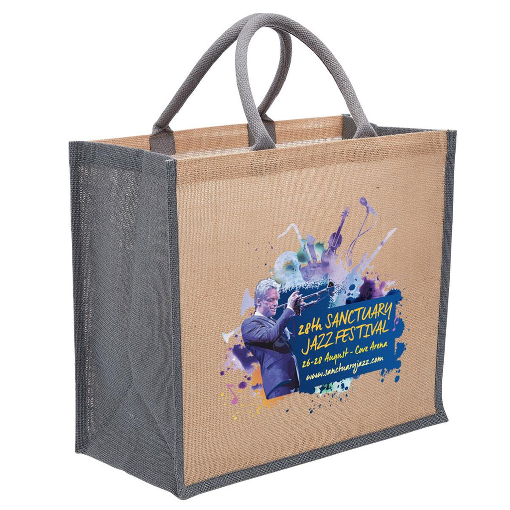 Eco Jute Tote with wide gusset - LEGEND LIFE