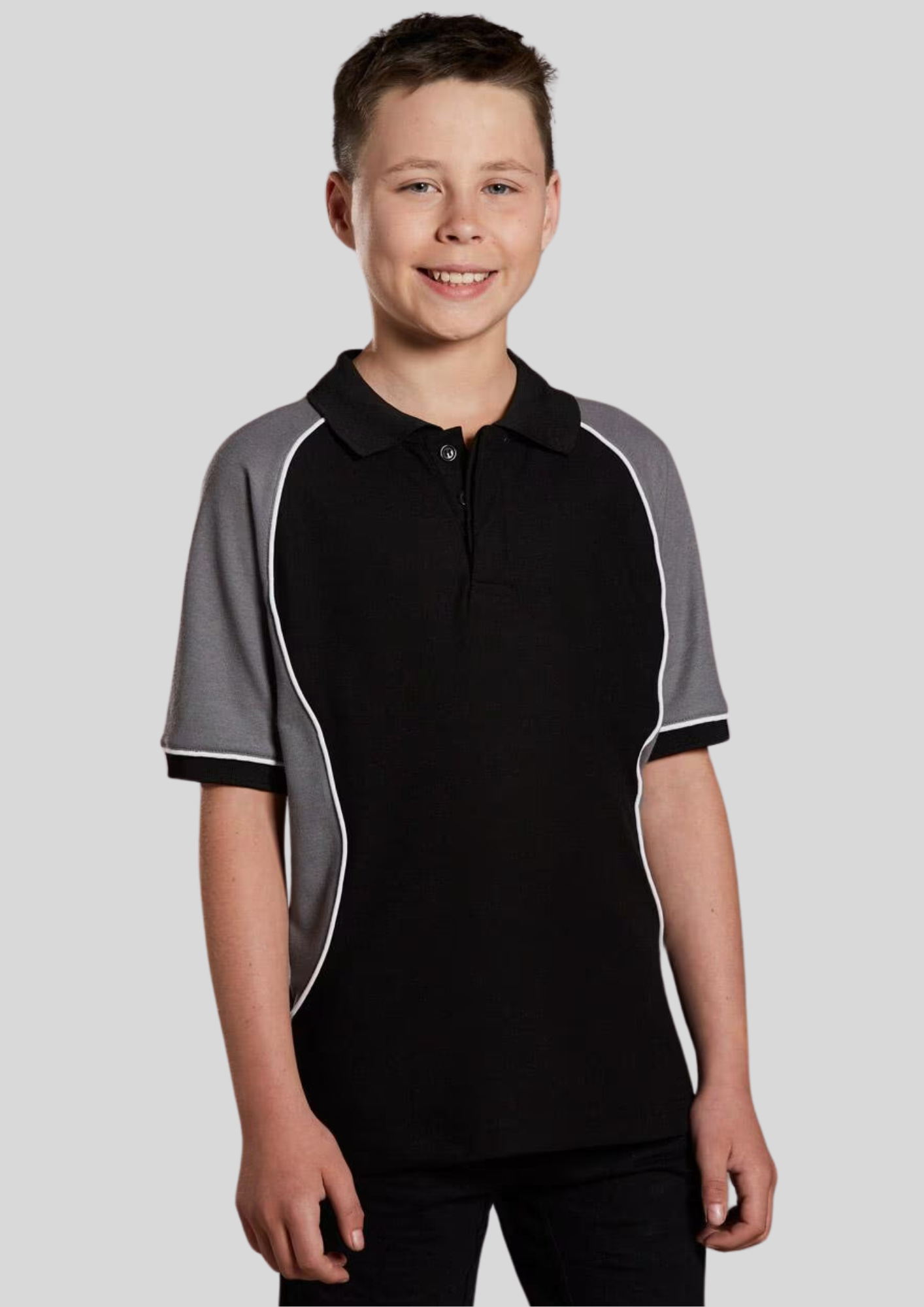 Kid's Arena TrueDry® Tri-Colour Polo - Winning Spirit
