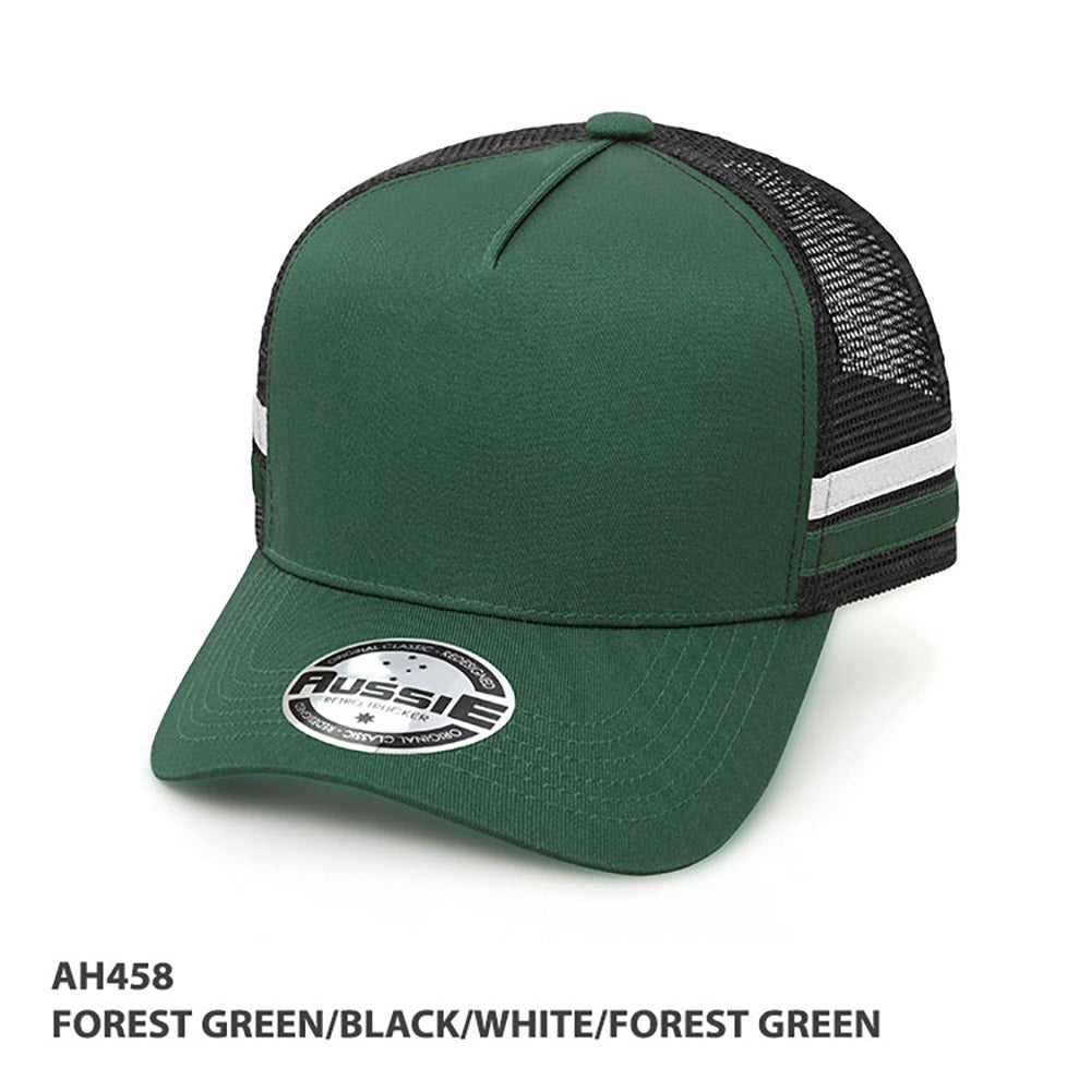 AH458 Kids A-Frame Striped Trucker Cap - GRACE COLLECTION