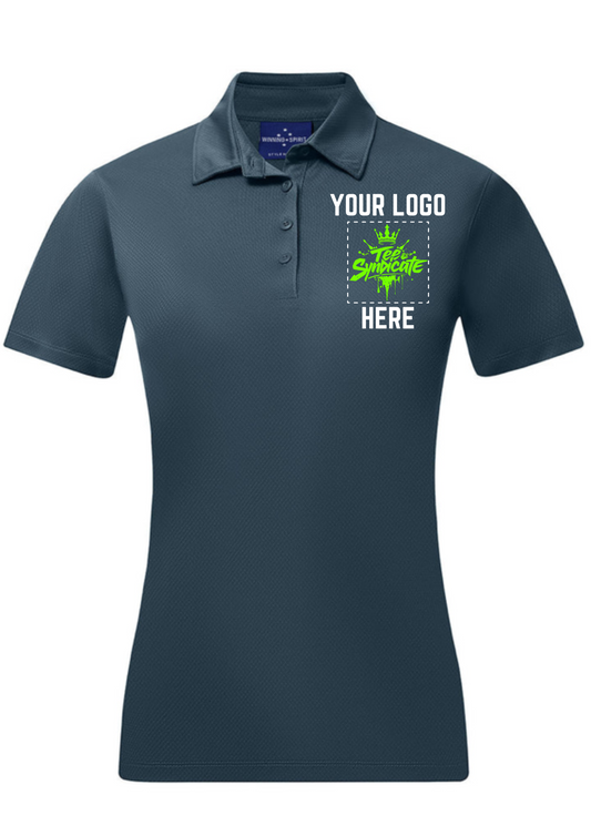 Ladies Sustainable Jacquard Knit Polo - Winning Spirit