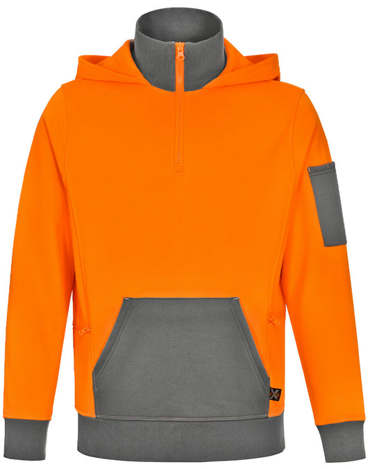 Hi Vis ¼ Zip Premium Fleece Hoodie - Unisex - All Industrial Wear