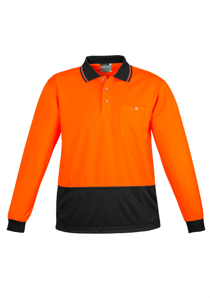 Unisex Hi-Vis Basic Long Sleeve Polo - SYZMIK