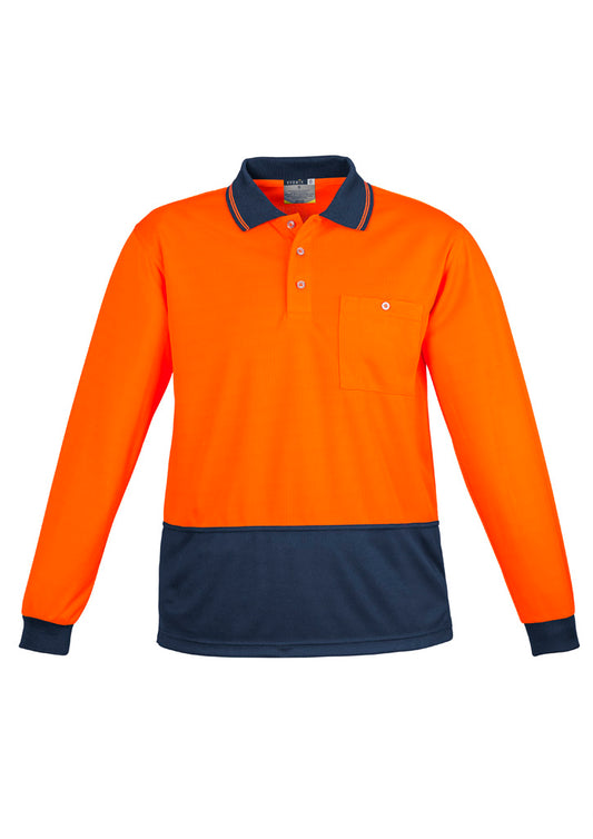 Unisex Hi-Vis Basic Long Sleeve Polo - SYZMIK