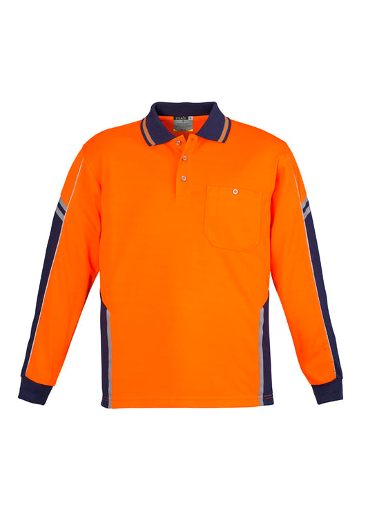 Men's Hi-Vis Squad Long Sleeve Polo - SYZMIK