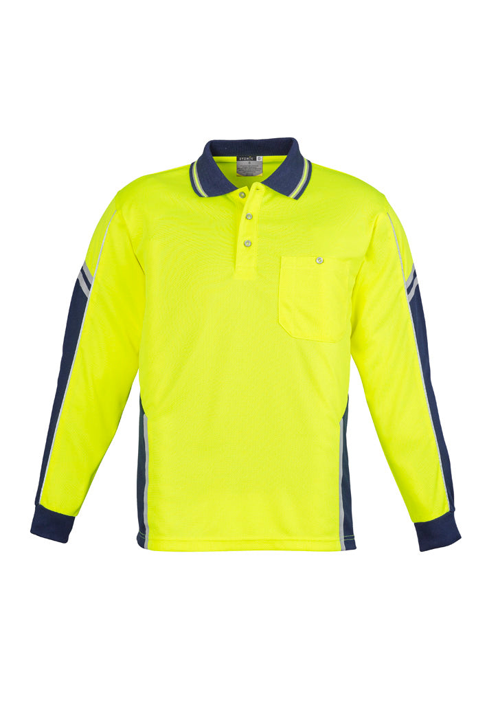 Men's Hi-Vis Squad Long Sleeve Polo - SYZMIK