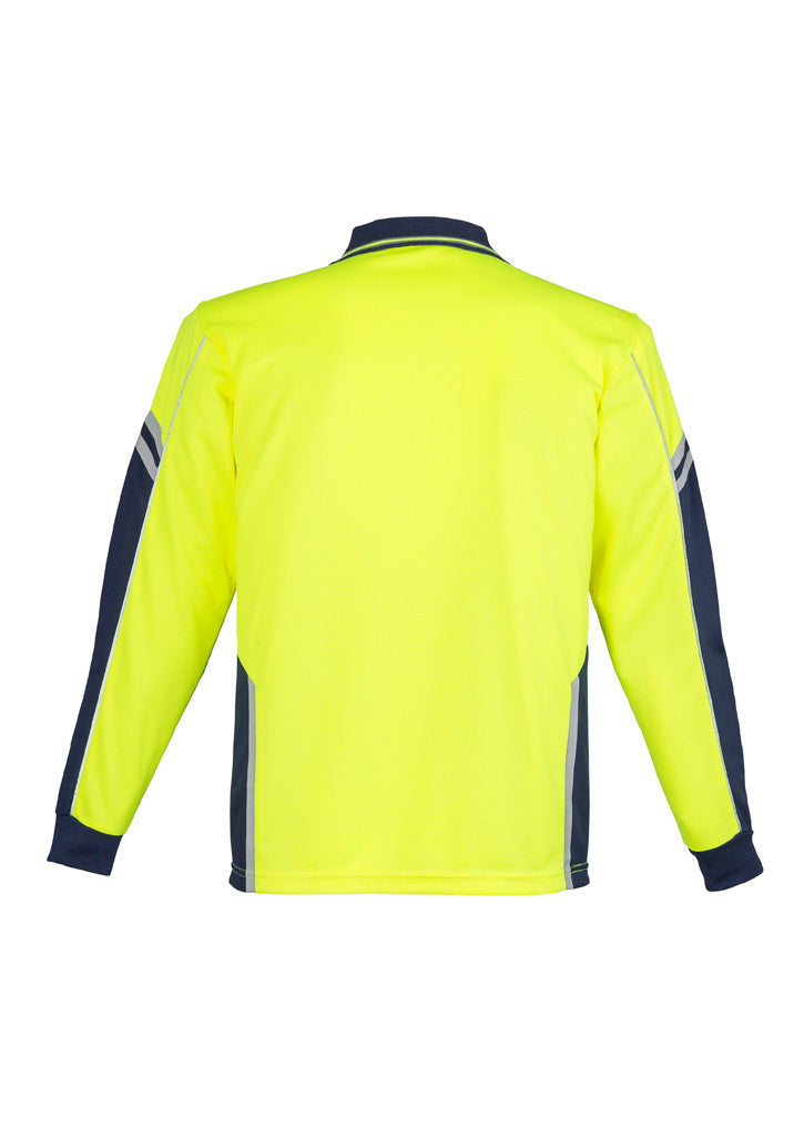 Men's Hi-Vis Squad Long Sleeve Polo - SYZMIK