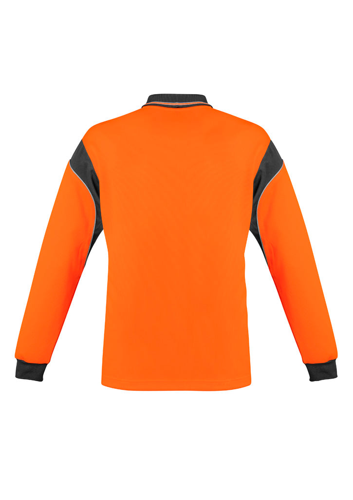 Men's Hi-Vis Aztec Long Sleeve Polo - SYZMIK