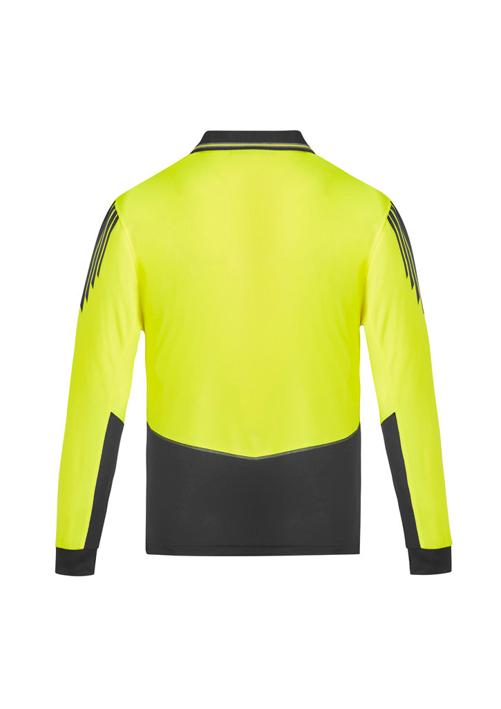 Men's Hi-Vis Flux Long Sleeve Polo - SYZMIK