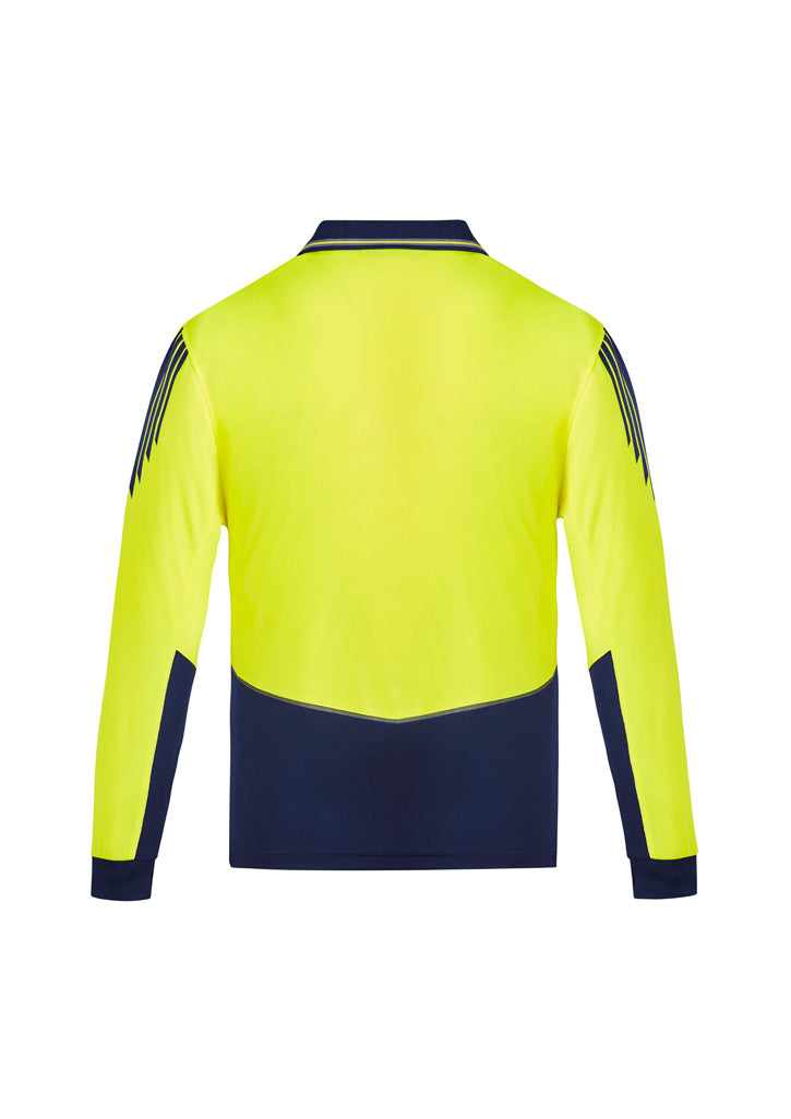 Men's Hi-Vis Flux Long Sleeve Polo - SYZMIK
