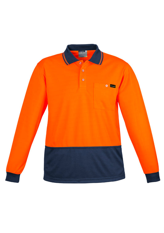 Men's Hi-Vis Comfort Back Long Sleeve Polo - SYZMIK