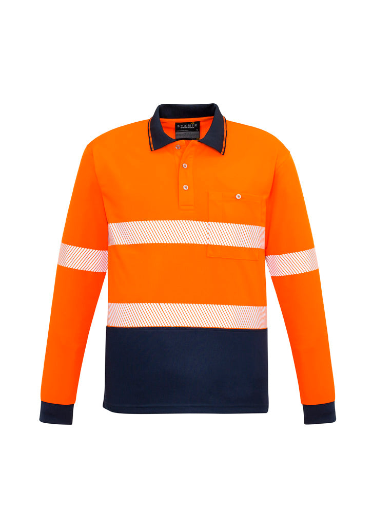 Hi Vis Segmented Tape Long Sleeve Polo - SYZMIK