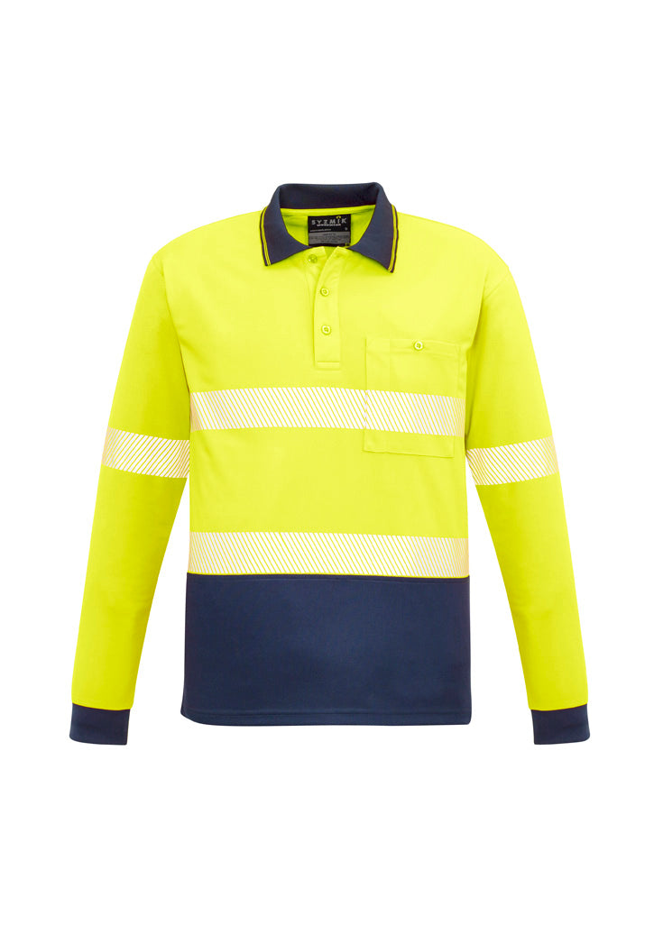 Hi Vis Segmented Tape Long Sleeve Polo - SYZMIK