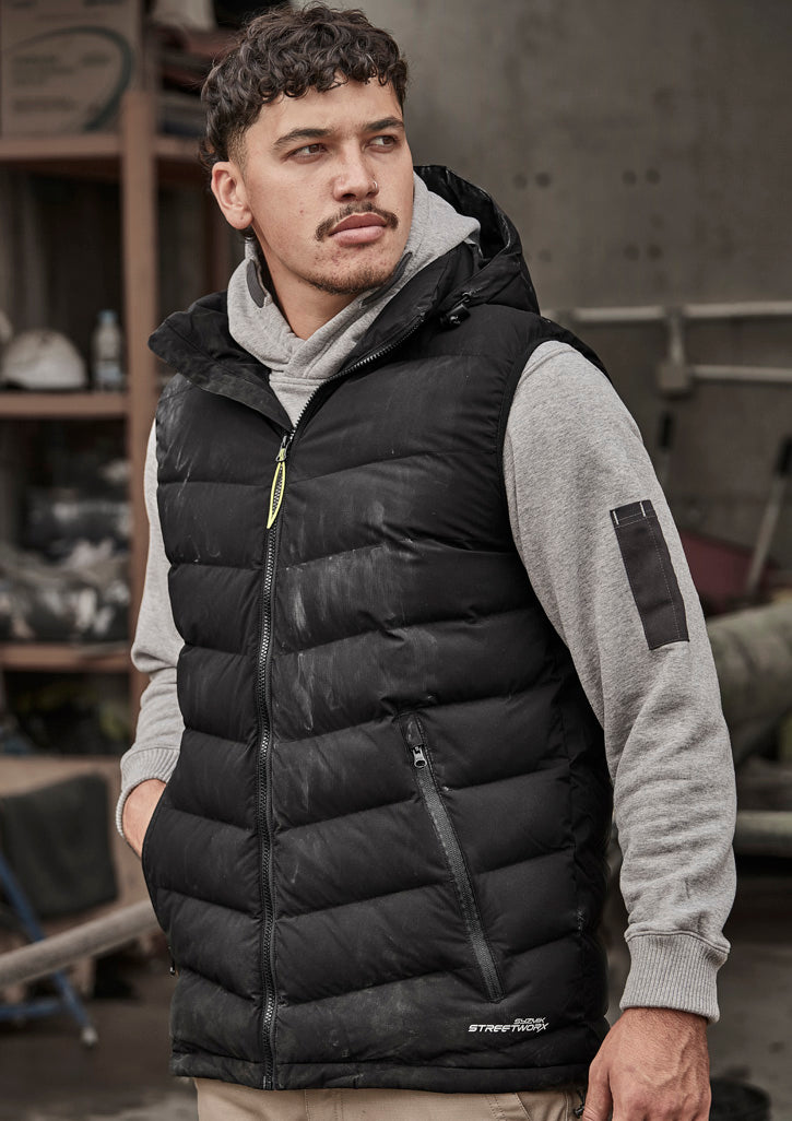 Unisex Streetworx Hooded Puffer Vest - SYZMIK