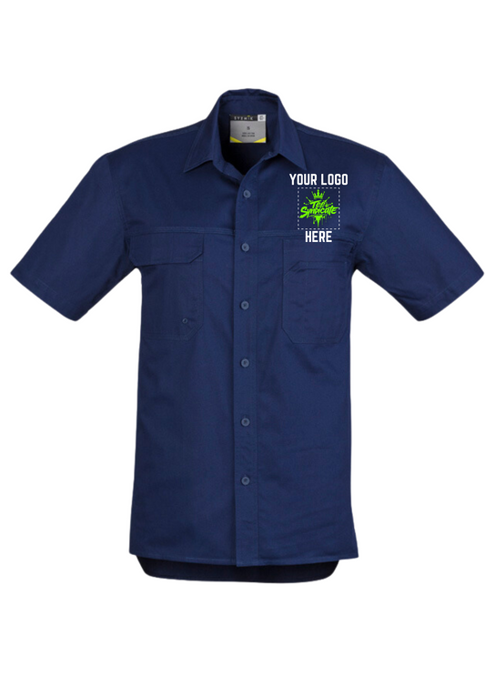 Mens Lightweight Tradie Short Sleeve Shirt - SYZMIK