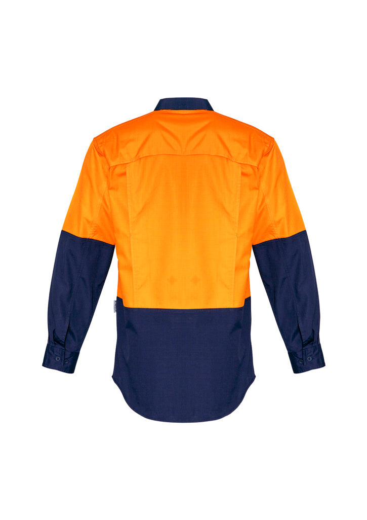 Men's Rugged Cooling Hi-Vis Long Sleeve Shirt - SYZMIK