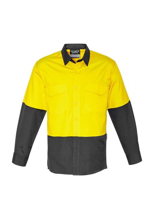 Men's Rugged Cooling Hi-Vis Long Sleeve Shirt - SYZMIK