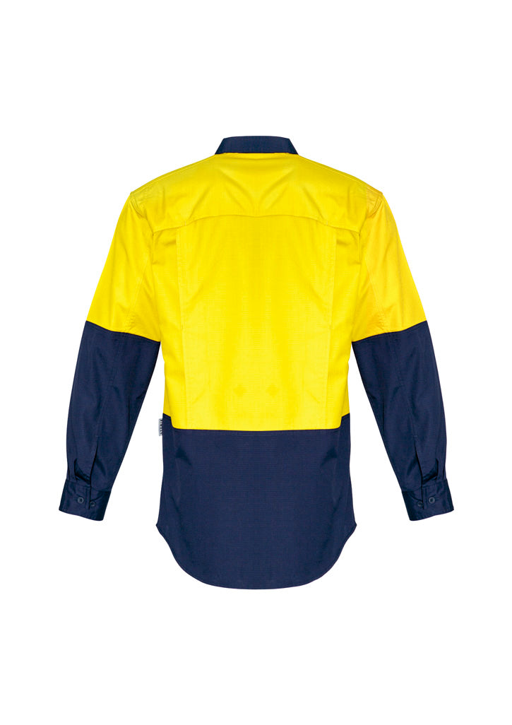 Men's Rugged Cooling Hi-Vis Long Sleeve Shirt - SYZMIK