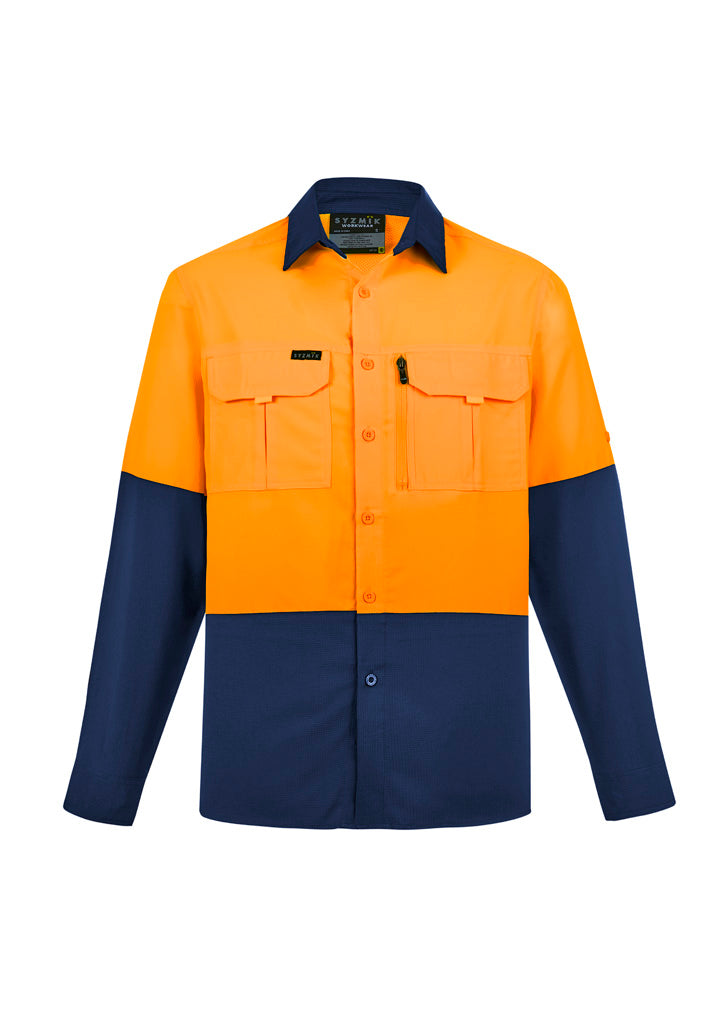 Men's Hi-Vis Outdoor Long Sleeve Shirt - SYZMIK