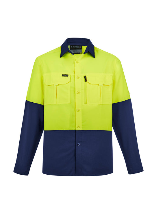 Men's Hi-Vis Outdoor Long Sleeve Shirt - SYZMIK