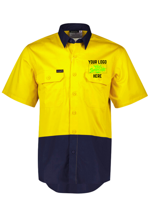 Men's Hi-Vis Short Sleeve Shirt - SYZMIK
